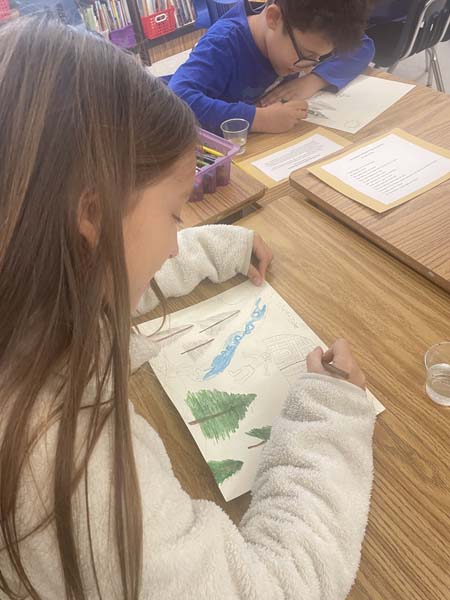 Students working on classwork